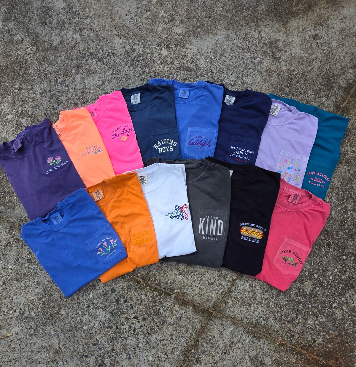 Grace Upon Grace Embroidered Christian Shirt | Comfort Colors 1717 Faith-Based Tee