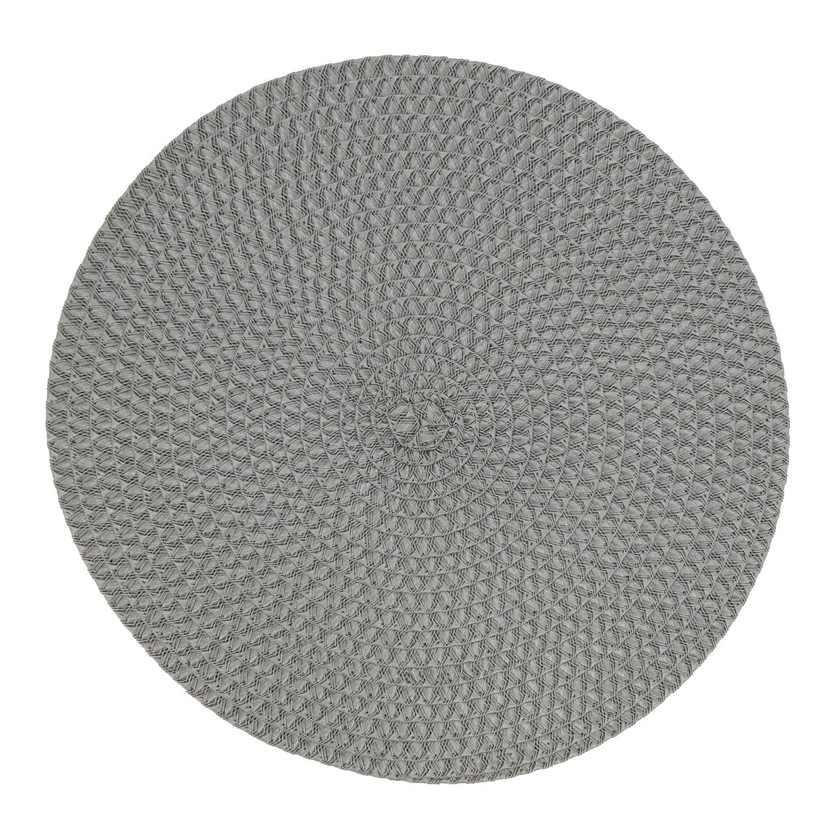 Fennco Styles Modern Everyday Textured Placemats 15 Inches Round, Set of 4 – Black Woven Table Mats for Home, Dining Room Décor, Banquets, Indoor & Outdoor and Special Events