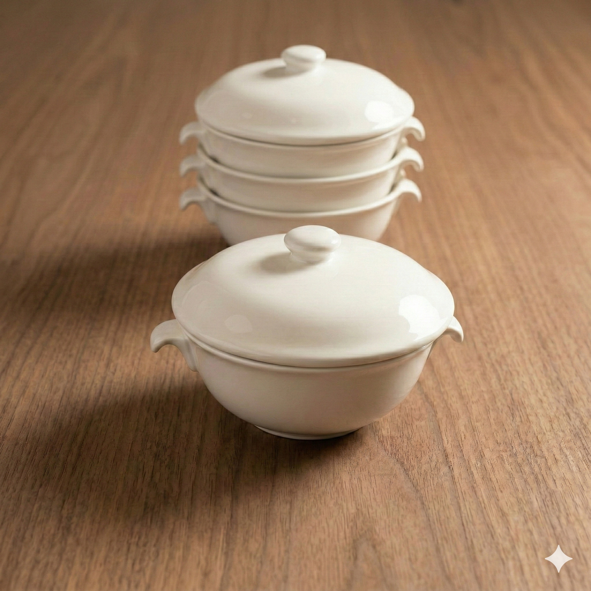 Carol Soup Bowl with Lid- Set of 4