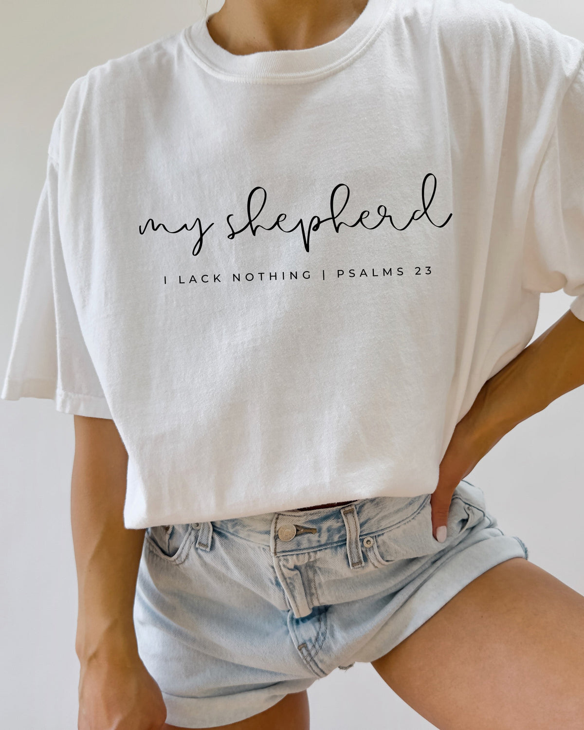 He is my shepherd Psalm Christian Comfort Colors T Shirt