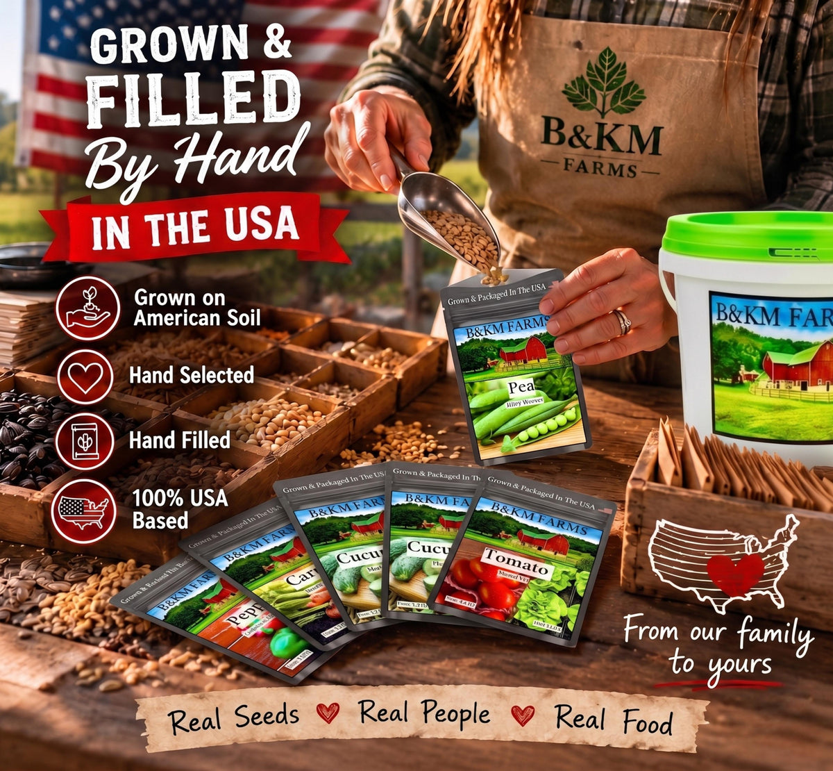 30 Seed Packet Vault: Heirloom, Non-GMO Vegetable Seed Packets