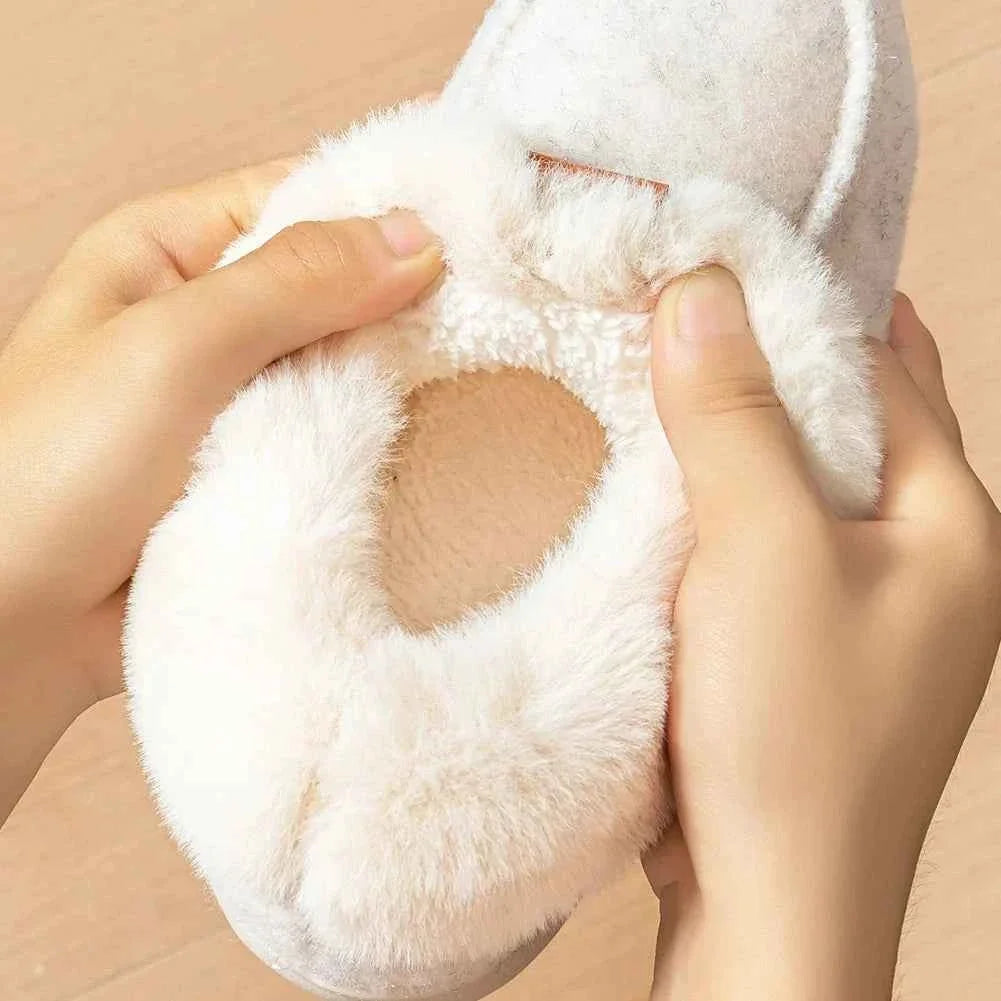 Platform Slippers Women Wedge Memory Foam Non Slip Sole Warm Fuzzy Winter Durable Bedroom Cozy Comfort