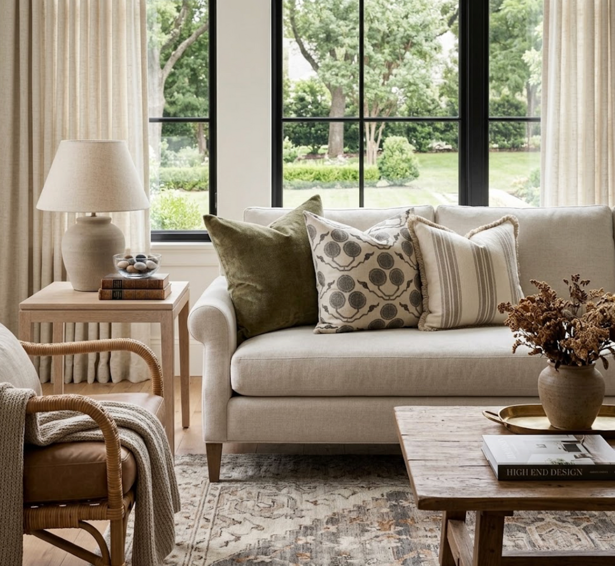 Pommia Pillow Cover in Kohl, Susan Connor Textiles